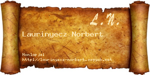 Laurinyecz Norbert névjegykártya