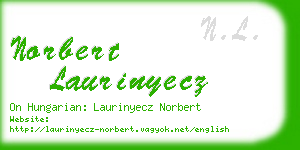 norbert laurinyecz business card